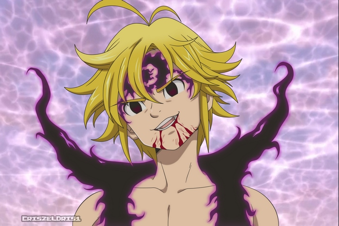 Meliodas with Dark Power Aura The Seven Deadly Sins