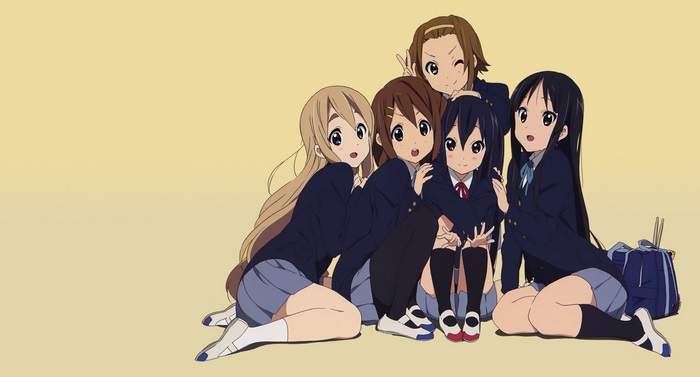 The members of Ho-kago Tea Time from K-On!
