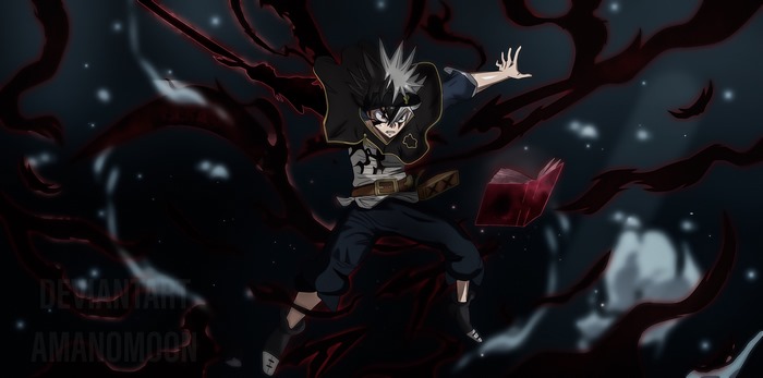 Asta Summoning Dark Magic in Black Clover Battle