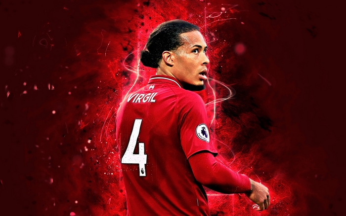 Virgil Van Dijk in Liverpool Red Jersey
