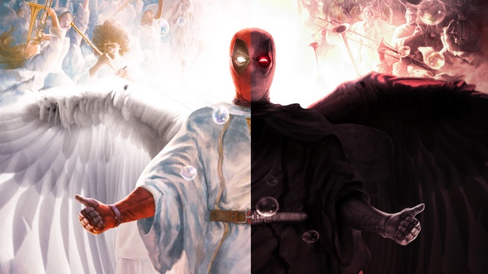 Deadpool as Angel and Demon