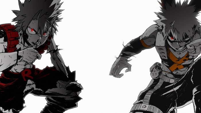 Eijiro Kirishima and Katsuki Bakugou Intense Duel