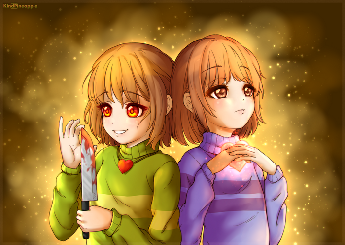 Frisk and Chara from Undertale