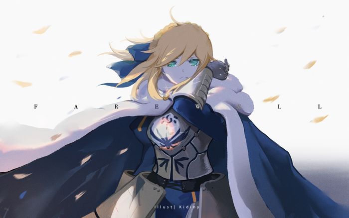Artoria Pendragon in Armor with Ribbon and Cape