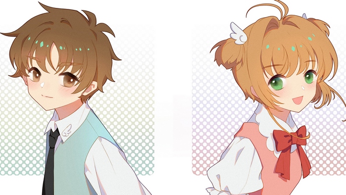 Sakura Kinomoto and Syaoran Li from Cardcaptor Sakura