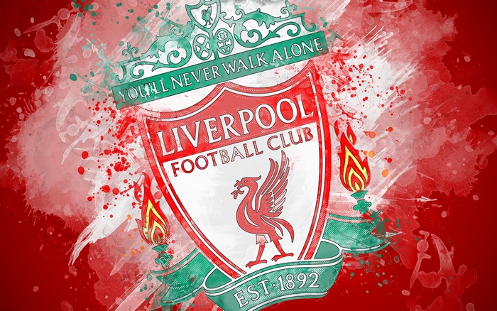Liverpool F.C. Crest with Artistic Red Design