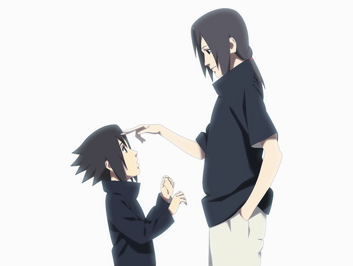 Young Sasuke and Itachi Uchiha Tender Moment