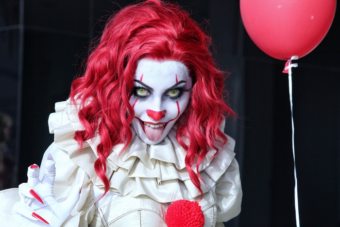 Red Hair, Clown, Pennywise (It), Woman, Balloon, Cosplay, Girl, HD ...