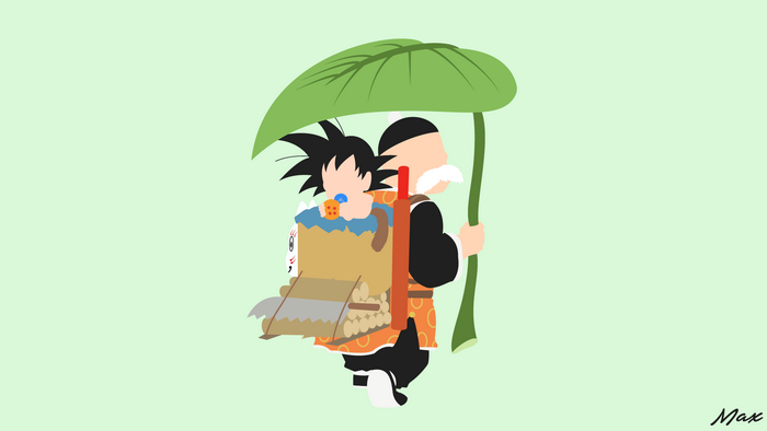 Goku and Grandpa Gohan from Dragon Ball