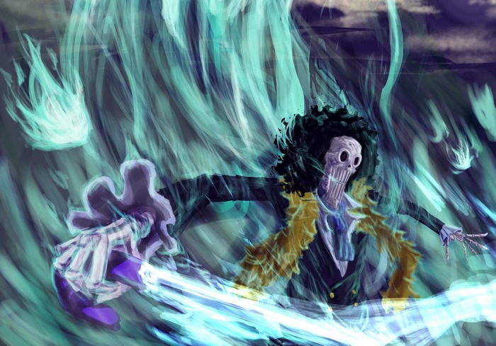 Brook from One Piece in Intense Battle
