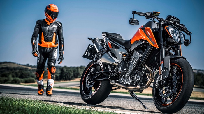 KTM 790 Duke Motorcycle and Rider