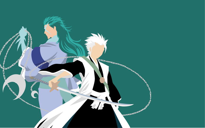 Tōshirō Hitsugaya and Hyorinmaru from Bleach