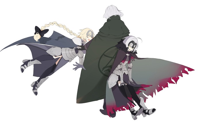 Jeanne d'Arc, Jeanne d'Arc Alter, and Edmond Dantes from Fate/Grand Order