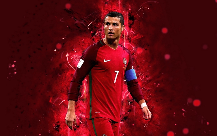 Cristiano Ronaldo in Portuguese Soccer Jersey