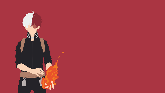 Shoto Todoroki from My Hero Academia with Fire