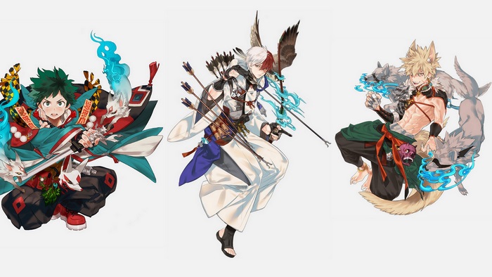 My Hero Academia Heroes in Dynamic Battle Poses