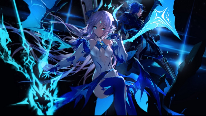 Ciel and Lu from Elsword