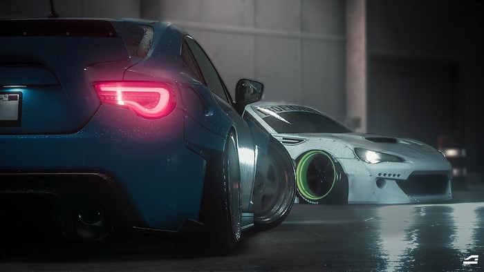 Toyota GT86 in Dimly Lit Garage