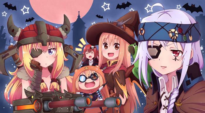 Halloween characters from Gabriel DropOut and Himouto! Umaru-chan