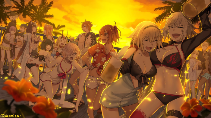 Fate/Grand Order Characters at Summer Pool Party