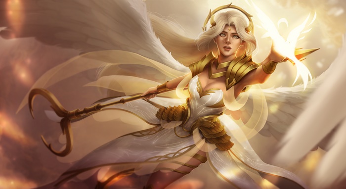 Angel Warrior with Staff and Bird