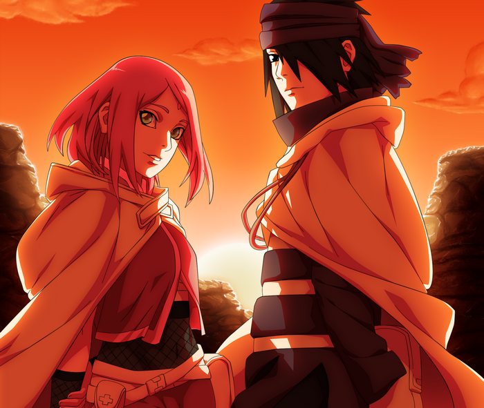 Sasuke Uchiha and Sakura Haruno from Naruto