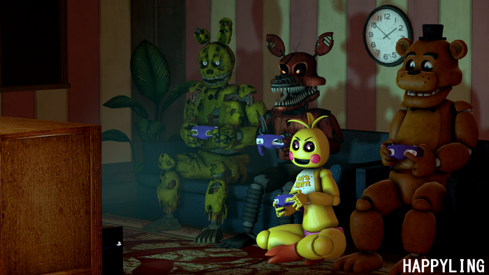 Five Nights at Freddy's 3 6th Anniversary (Toy Phantoms by SMP73, Phantom  Chica by Raze and Thudner, Phantom Bonnie by Derpy_Horse4, PH Freddy and PH  Foxy by Mountroid and Thudner, Springtrap by