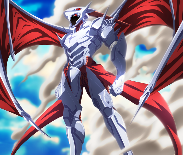 Tatsumi from Akame Ga Kill! in armor with wings