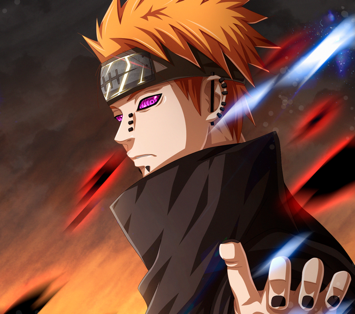 Nagato with Rinnegan and Determined Gaze Naruto