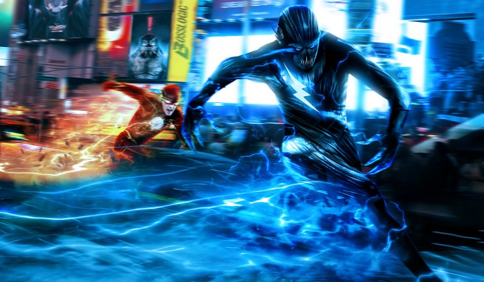 Epic Speed Duel Between Black Flash and Flash