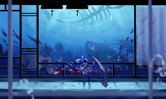 Seele Vollerei in an underwater scene