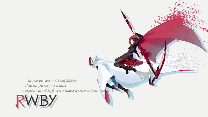 Ruby Rose and Summer Rose Flying with Weapon