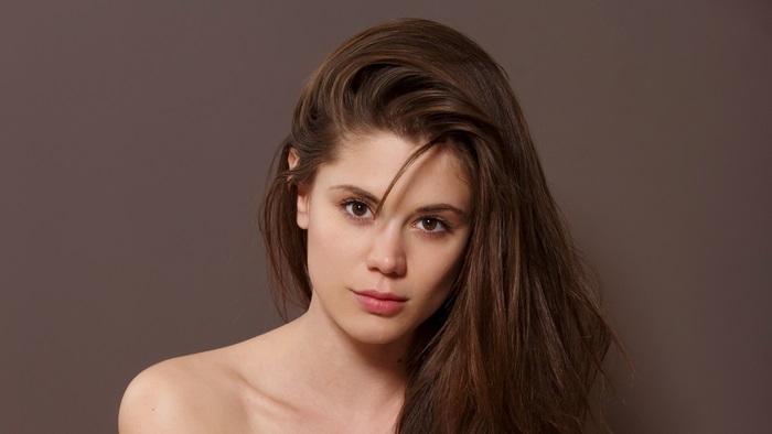 Young woman Markéta Stroblová with long brown hair
