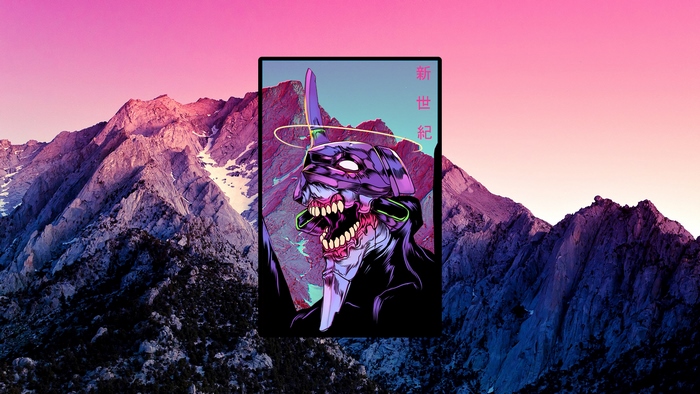 Evangelion Unit-01 in Mountains