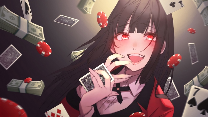 Yumeko Jabami from Kakegurui gambling