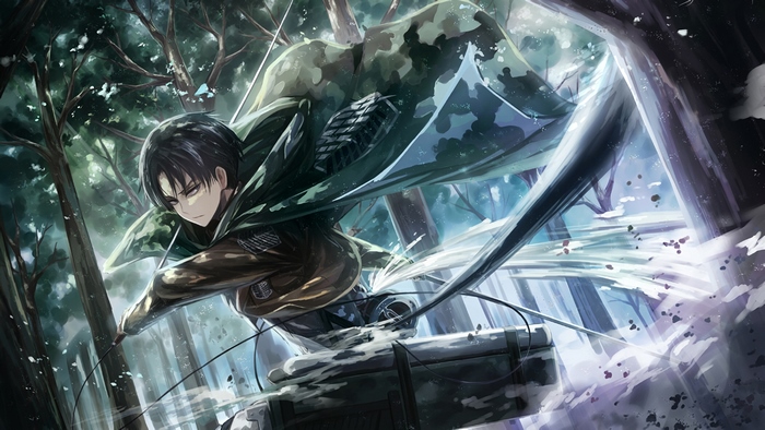 Levi Ackerman in Dynamic Forest Action Pose
