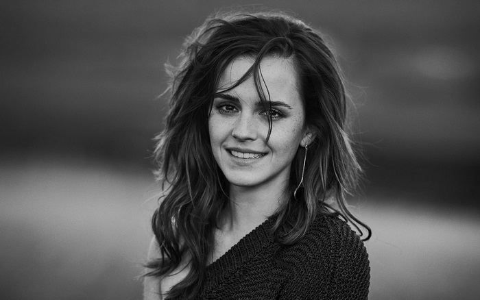 Emma Watson in Black and White
