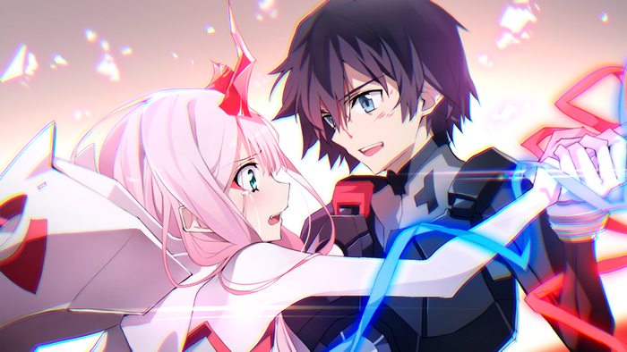 Hiro and Zero Two with Energy Effects