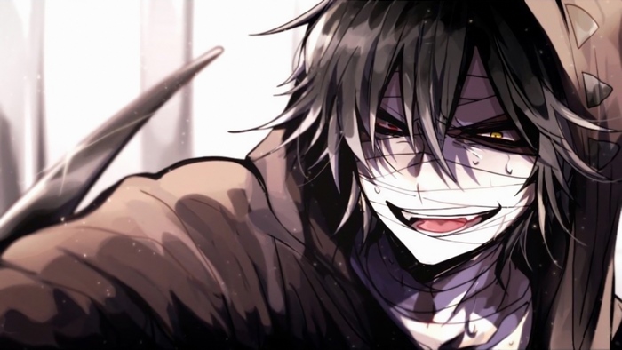 4K Satsuriku no Tenshi Zack with Heterochromia Smirk