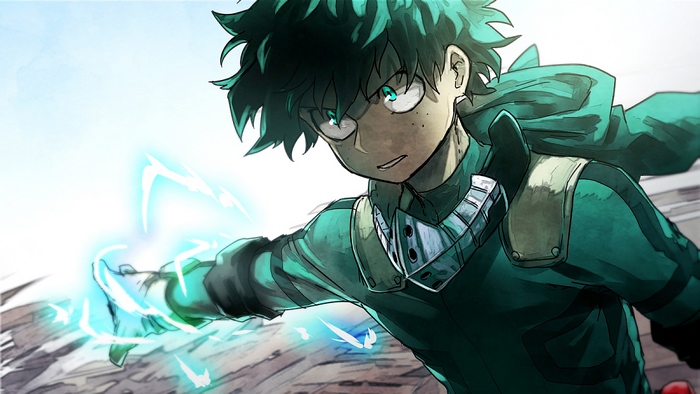 Izuku Midoriya with Green Energy My Hero Academia