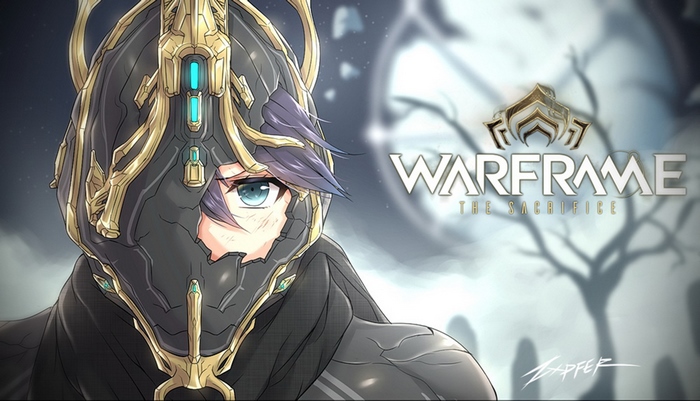 Excalibur from Warframe The Sacrifice anime art
