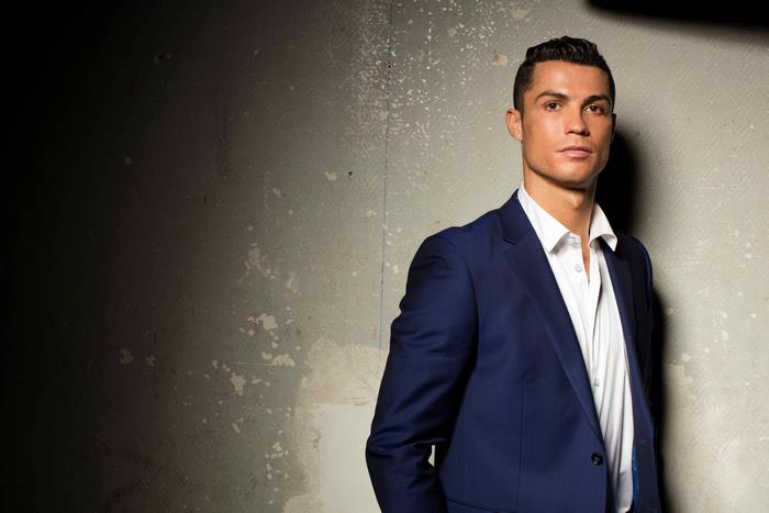 Cristiano Ronaldo Portuguese Soccer Player in Suit