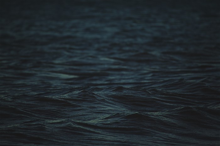 Dark Ocean Waves with Ripples