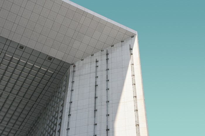 Modern Brutalist Architecture with Geometric Lines