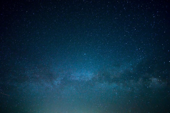 Night sky with Milky Way and stars