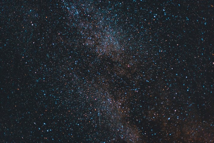 Night sky with the Milky Way and stars