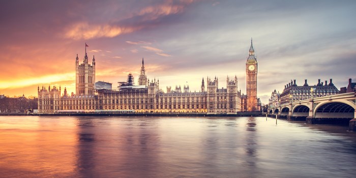 Palace of Westminster and Big Ben at Sunrise