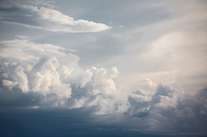 Cloudscape with dramatic clouds in the sky
