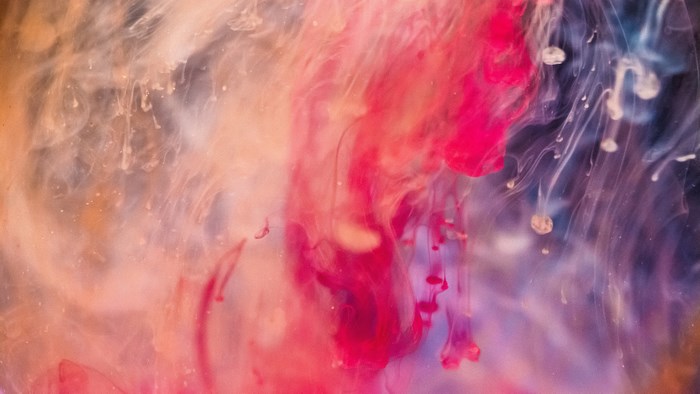 Abstract colorful ink and water mixture