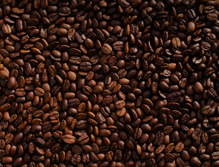 Close-up of Roasted Coffee Beans